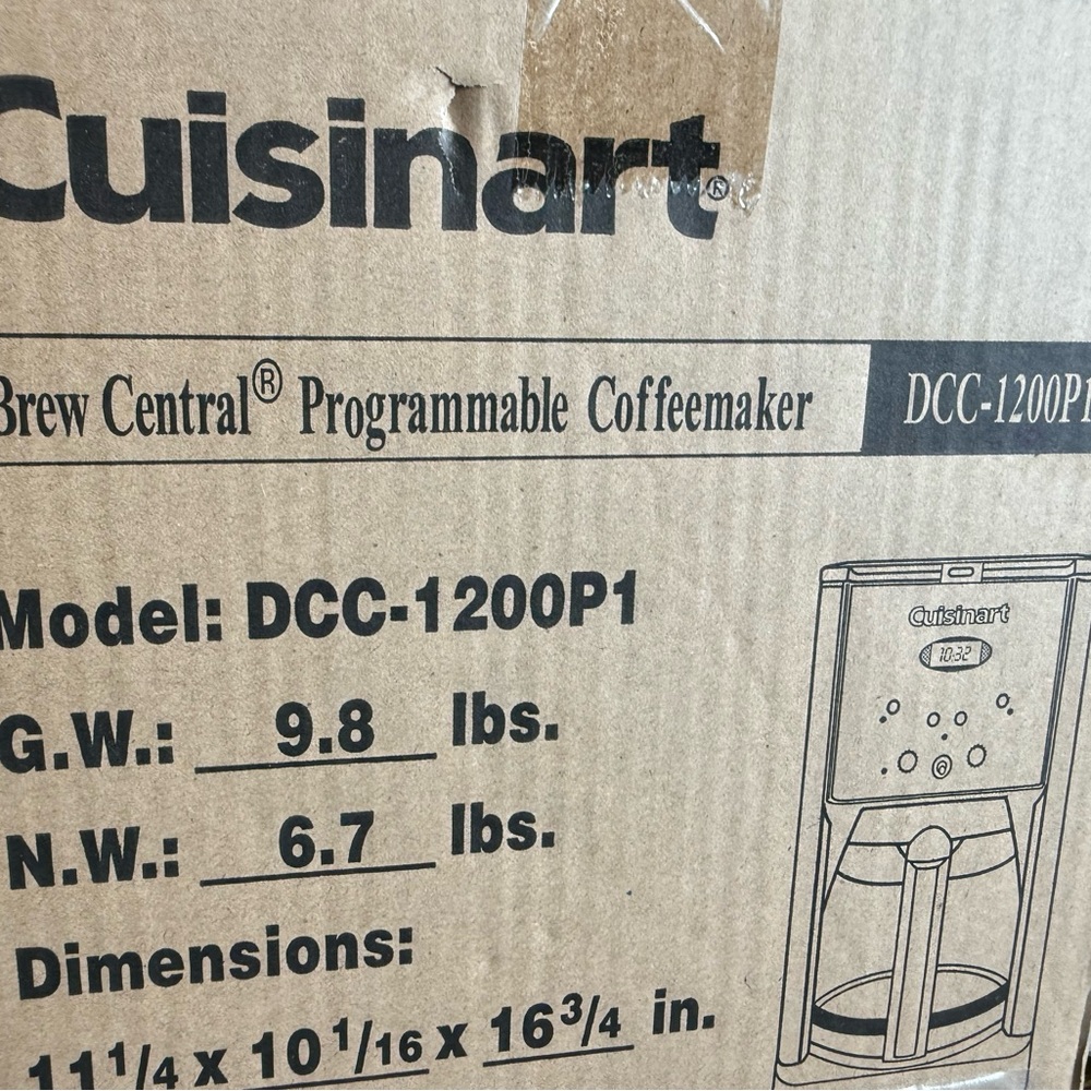 Cuisinart Coffee Maker with Black and Silver Accents